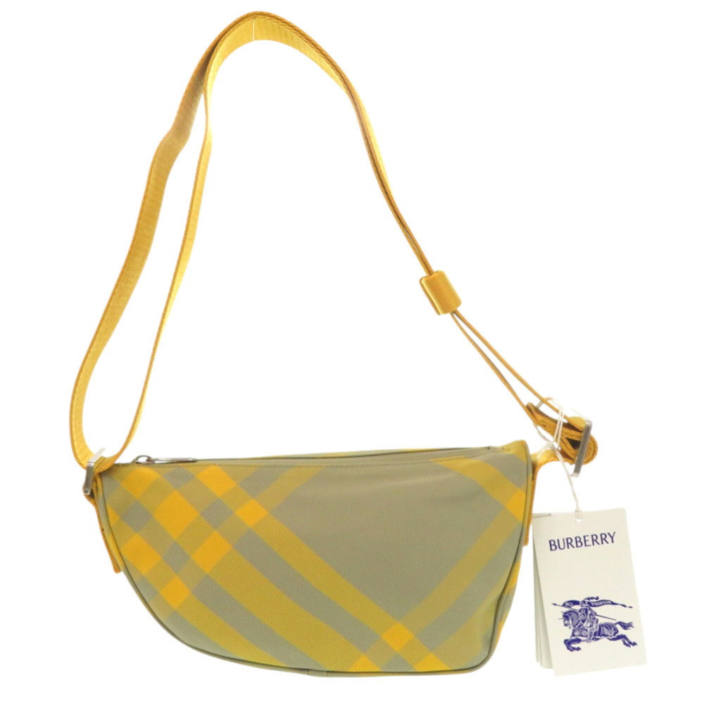 Burberry Shield Check Pattern Crossbody Prorsum 8074884 Silver Hardware Nylon...